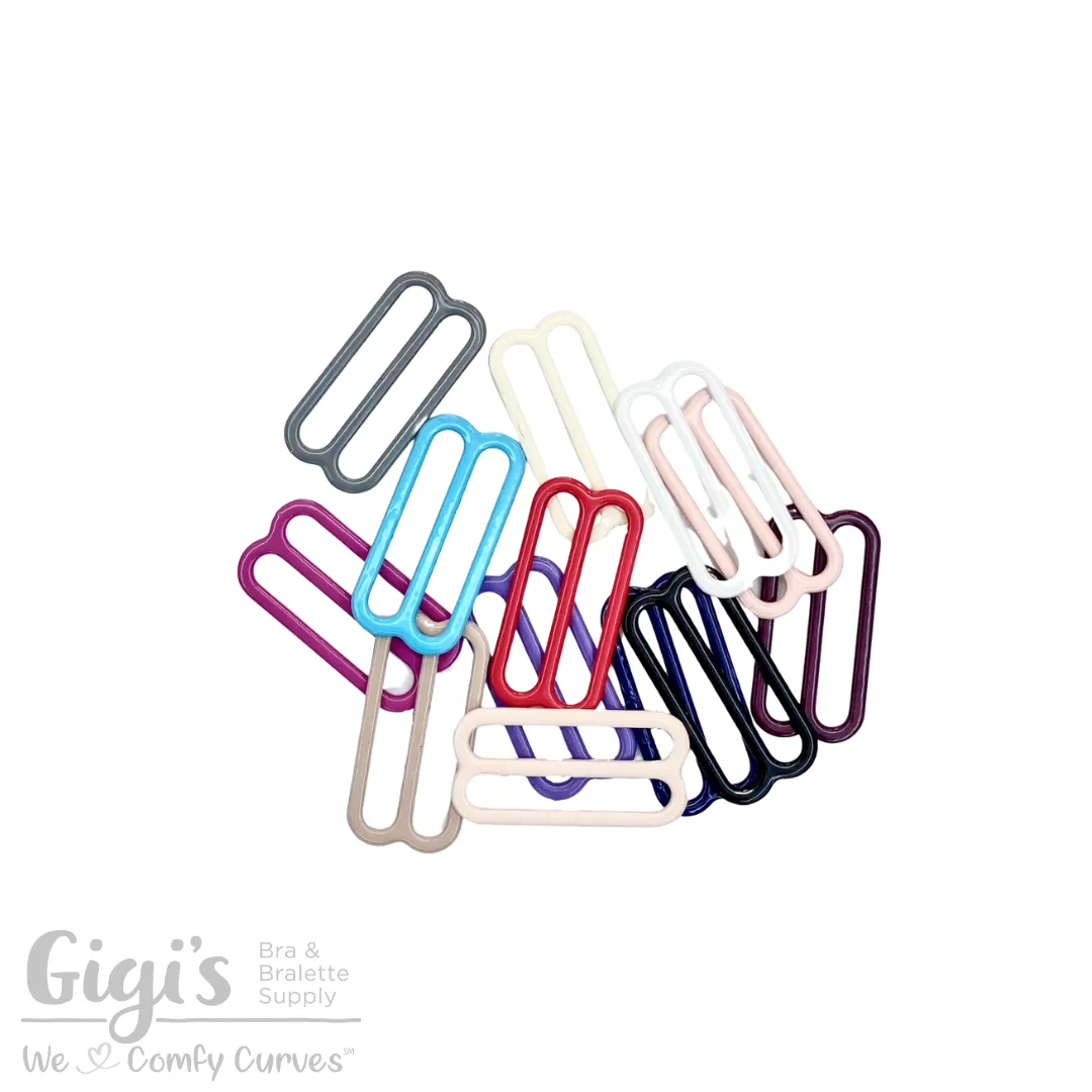 Sliders and Rings, Nylon Coated Metal, 2 Sliders Set