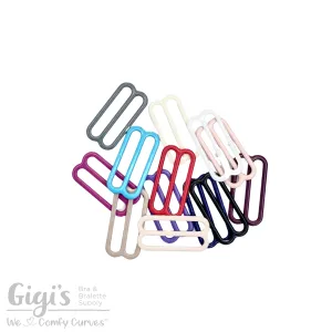 Sliders and Rings, Nylon Coated Metal, 2 Sliders Set