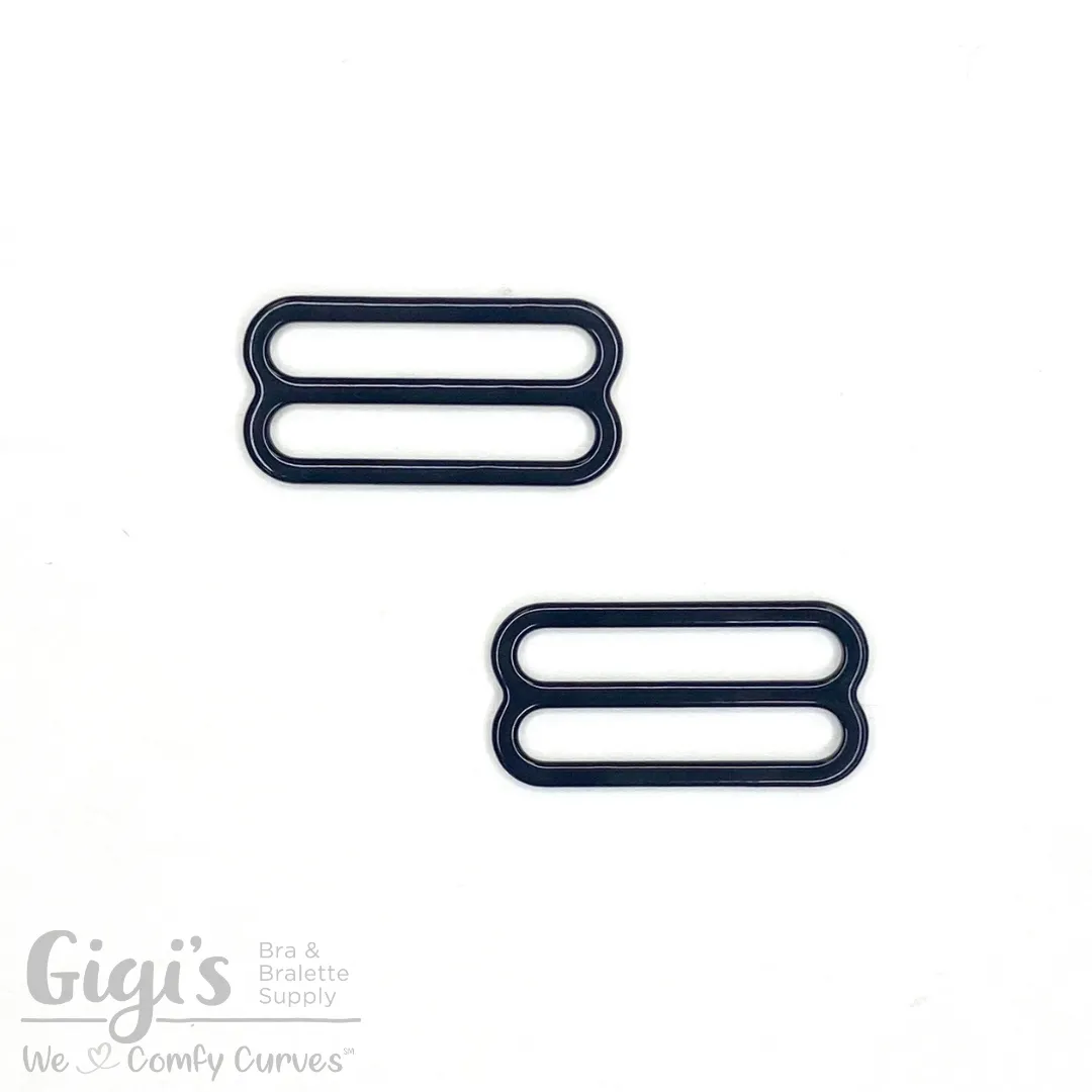 Sliders and Rings, Nylon Coated Metal, 2 Sliders Set