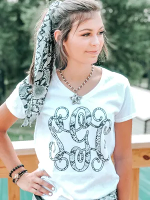 Snake Print Monogram Shirt