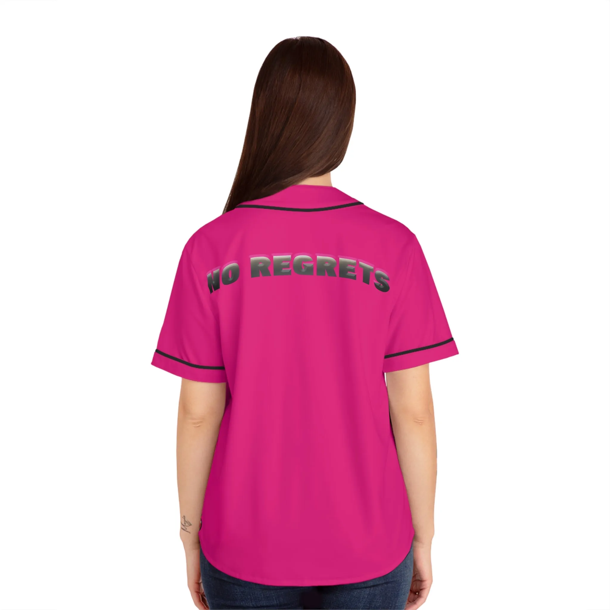 Snooty Fox Art Women's Baseball Jersey - No Regrets