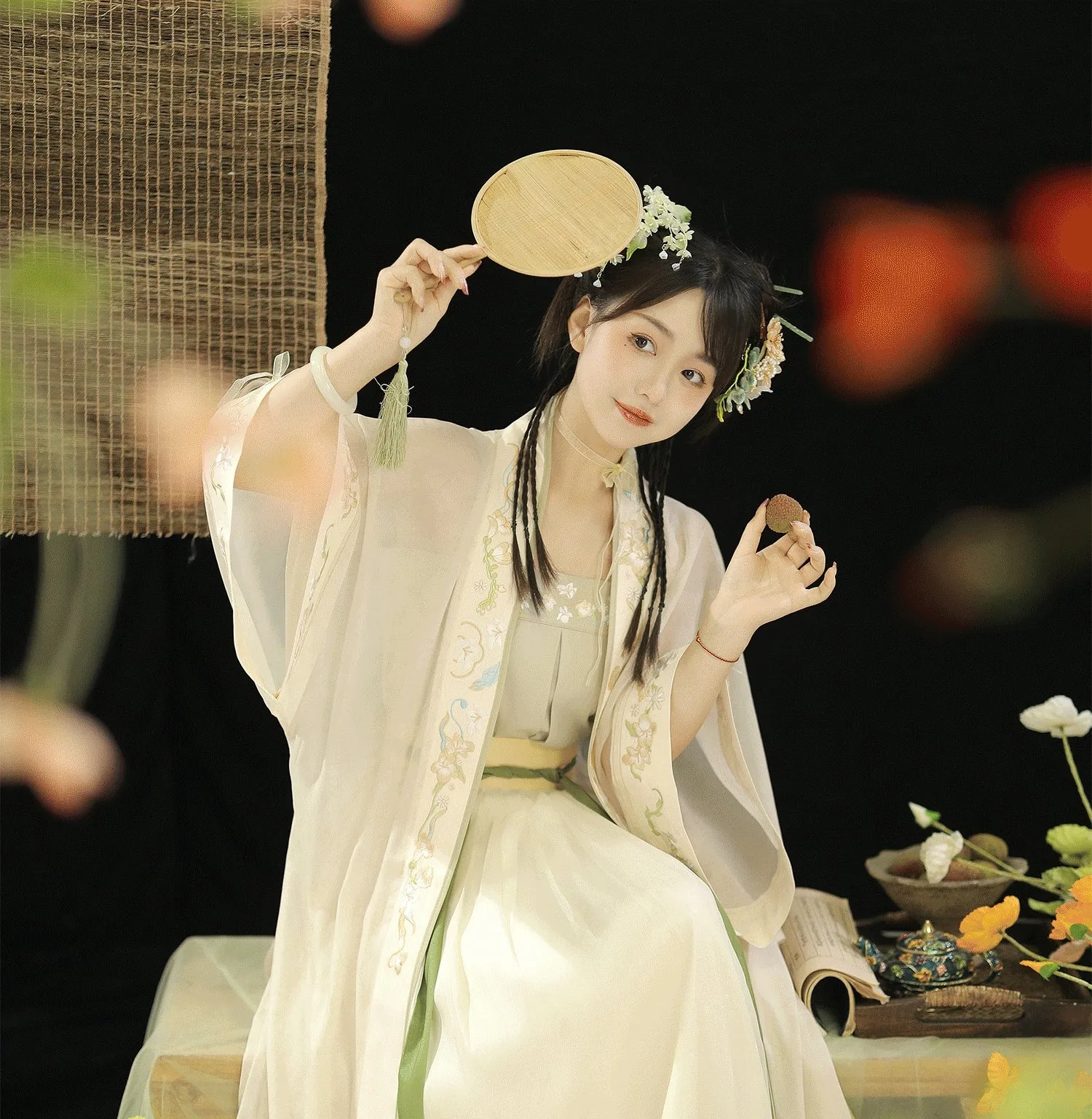 Song dynasty | Traditional Green&Blue Chinese Hanfu daily Spring and Summer new style