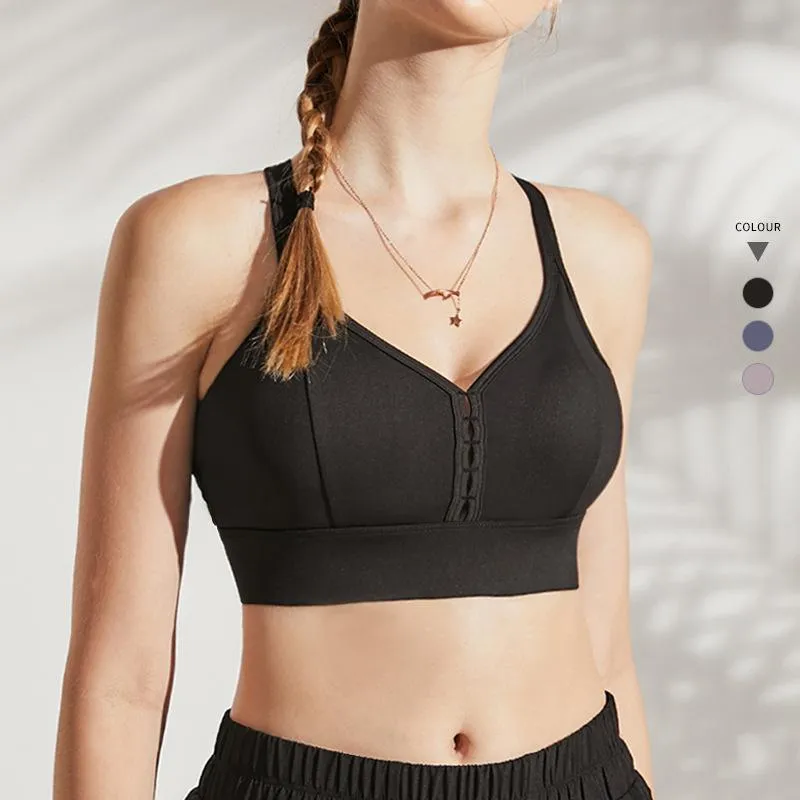Sporty Innerwear Women Shockproof Flattering Jogging Tank Top Yoga Bare Back Fitness Activewear