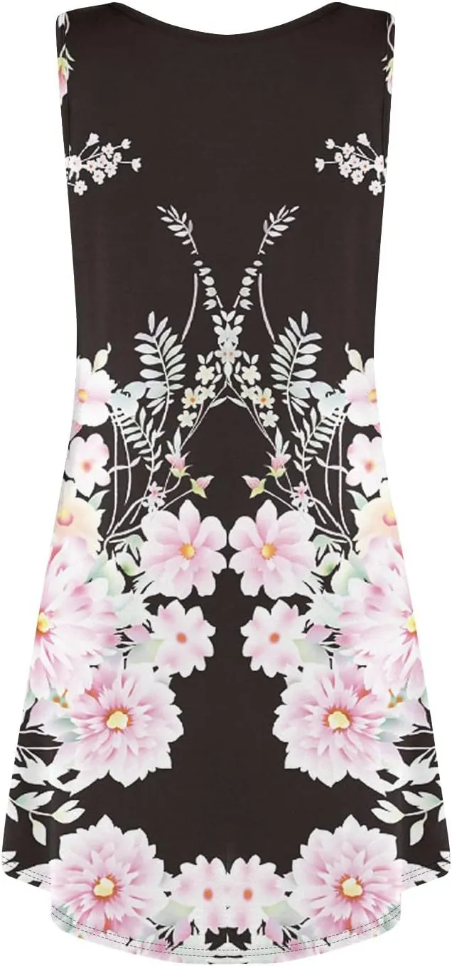 Spring Dresses for Women Sundresses Boho Dress Sleeveless Tank Dress Basic Short Dress Summer Flowy Beach Dresses