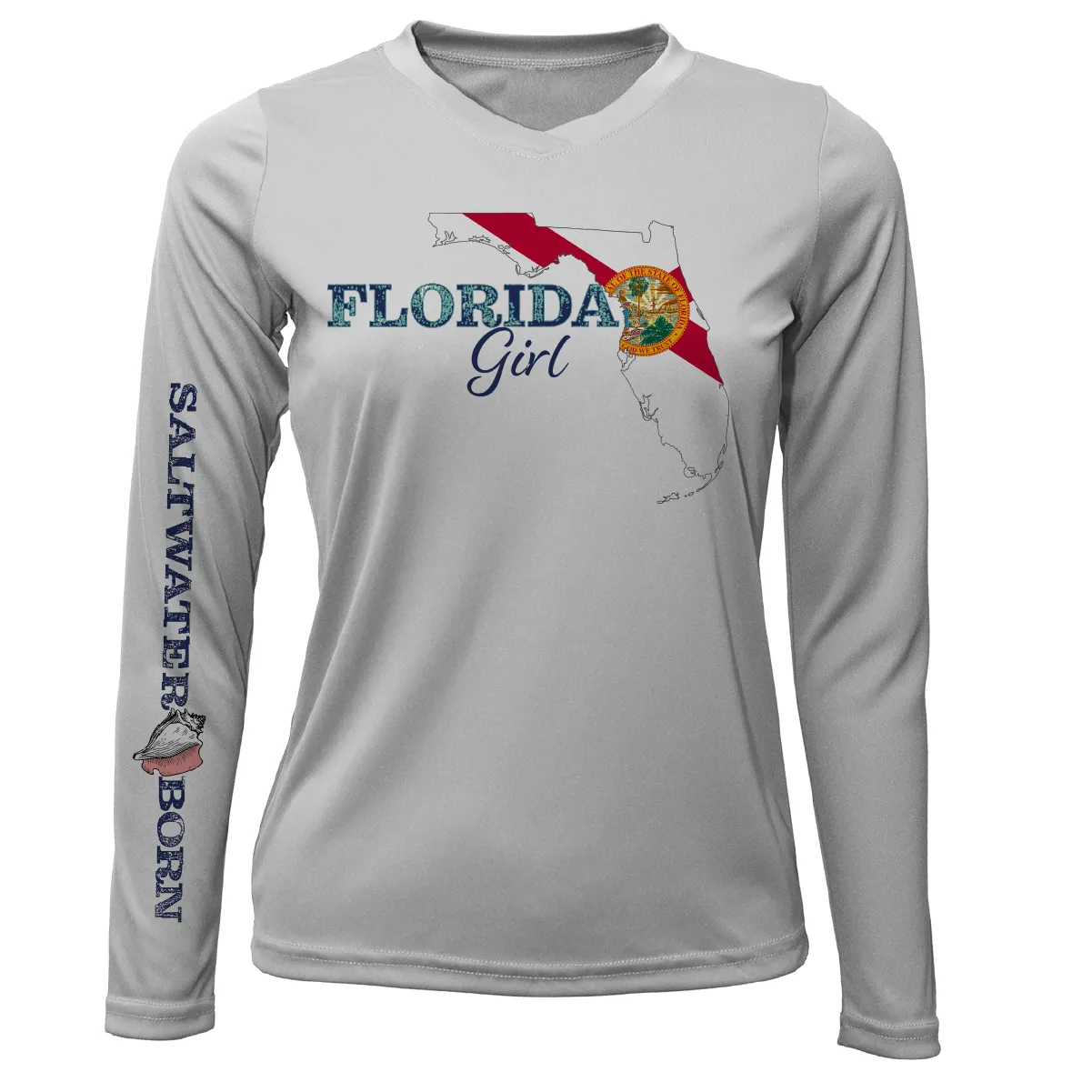 St. Petersburg, Florida Girl Women's Long Sleeve UPF 50  Dry-Fit Shirt