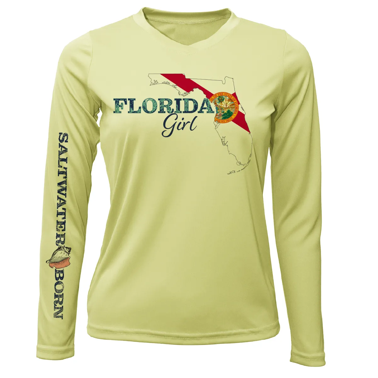 St. Petersburg, Florida Girl Women's Long Sleeve UPF 50  Dry-Fit Shirt