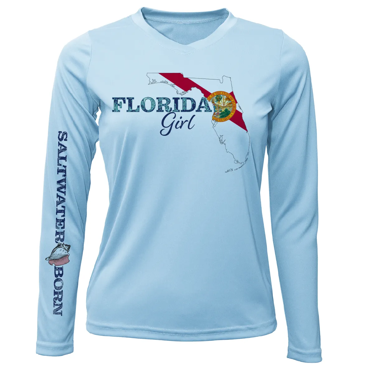 St. Petersburg, Florida Girl Women's Long Sleeve UPF 50  Dry-Fit Shirt