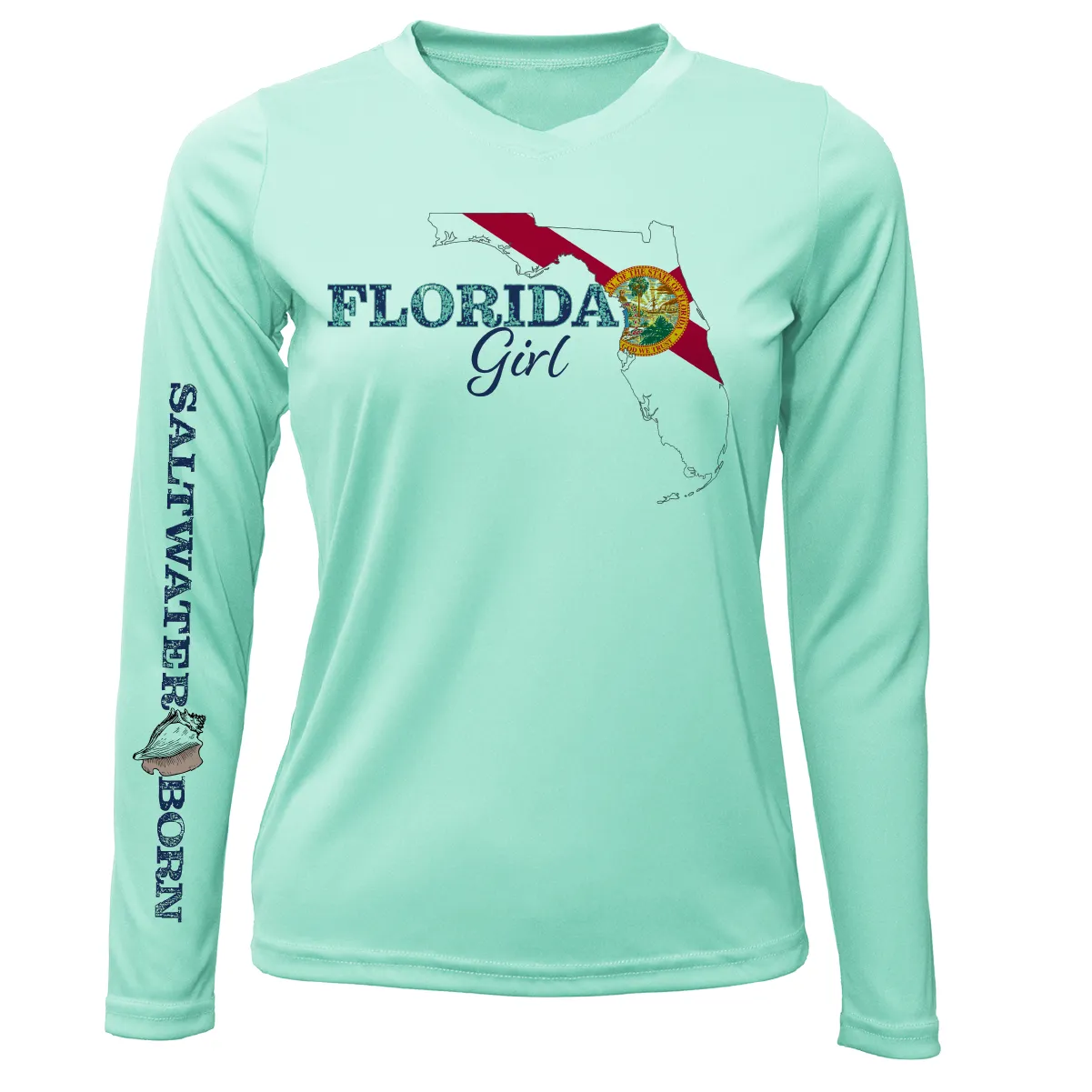 St. Petersburg, Florida Girl Women's Long Sleeve UPF 50  Dry-Fit Shirt