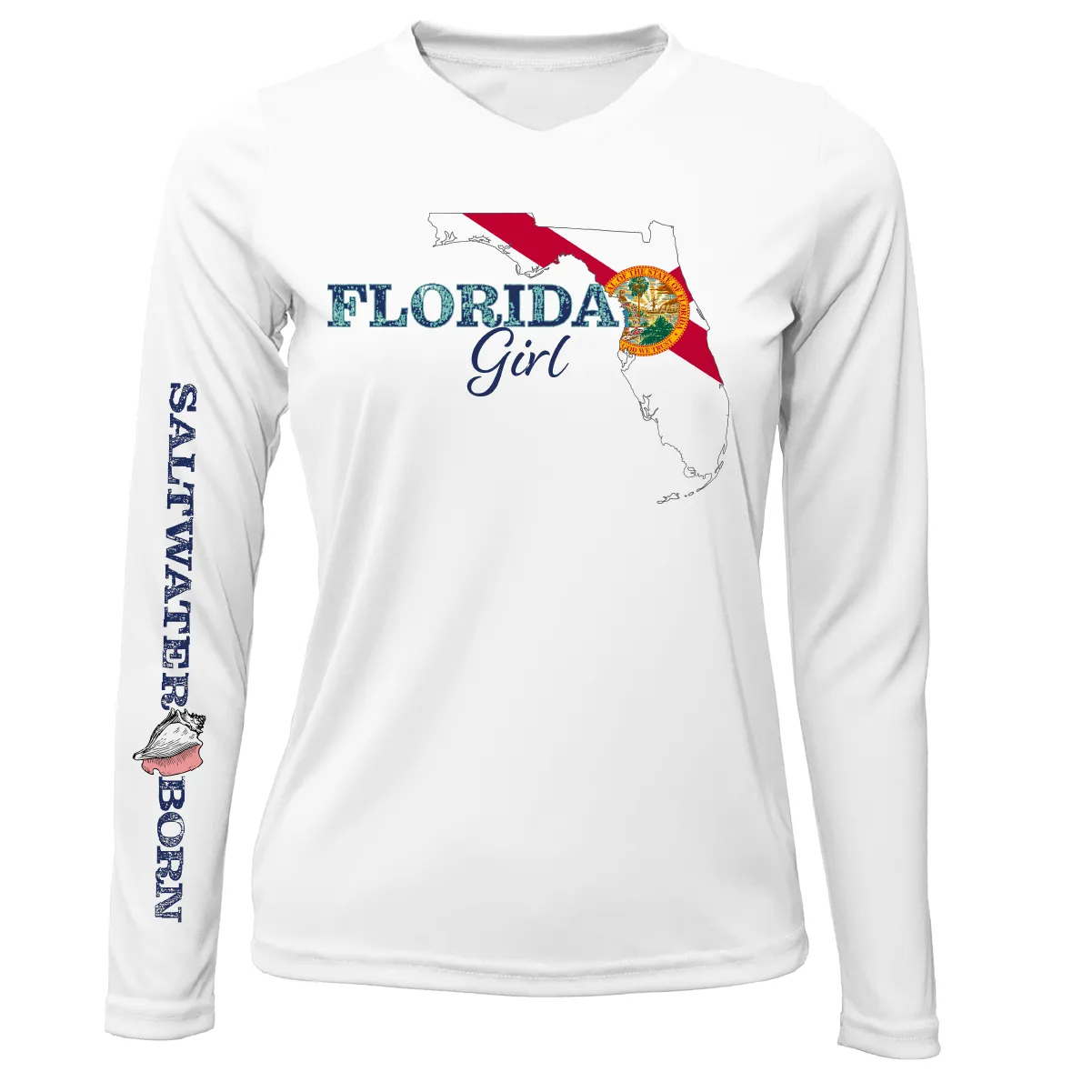 St. Petersburg, Florida Girl Women's Long Sleeve UPF 50  Dry-Fit Shirt