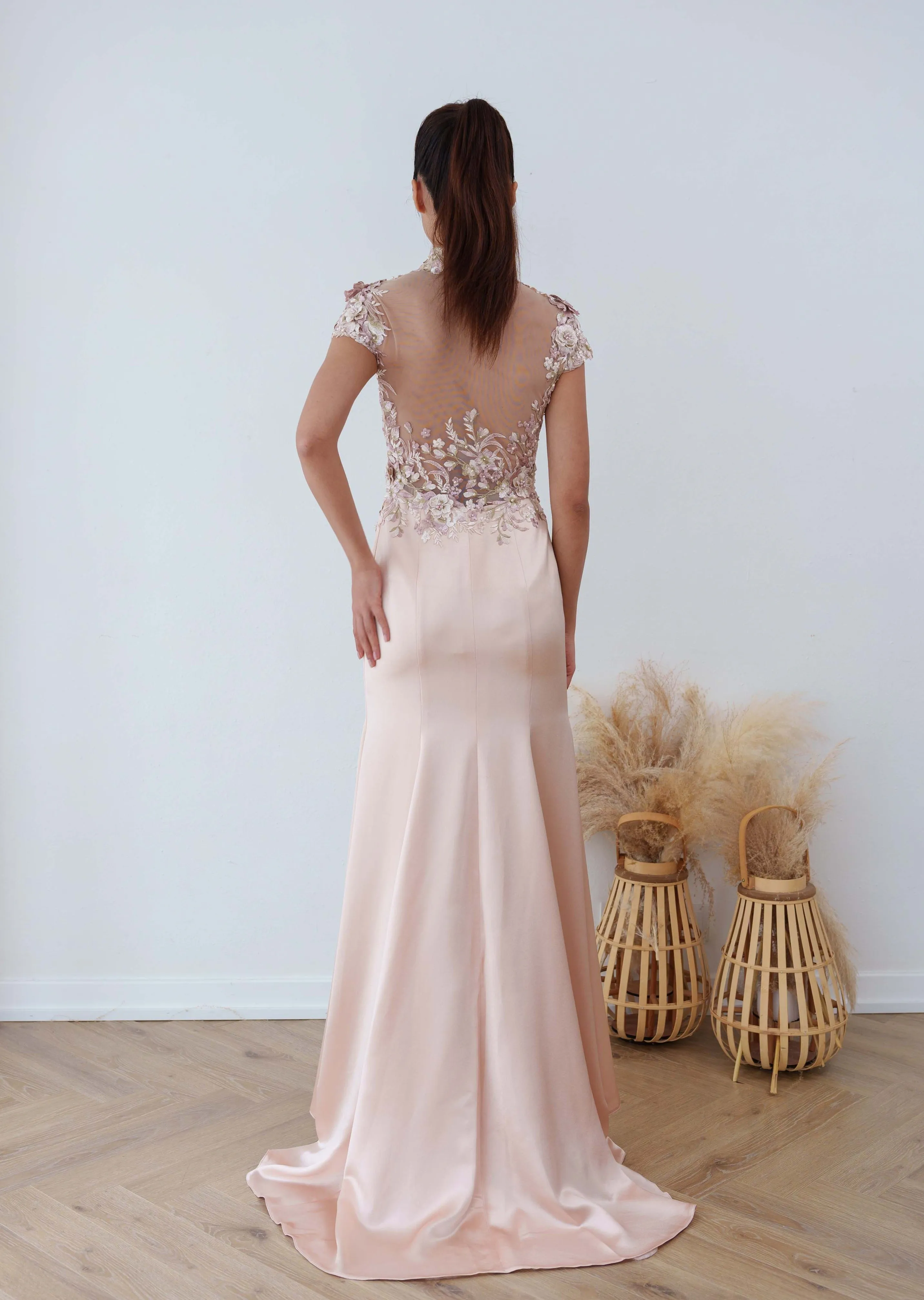 Star Glory Mermaid Qipao with Slit