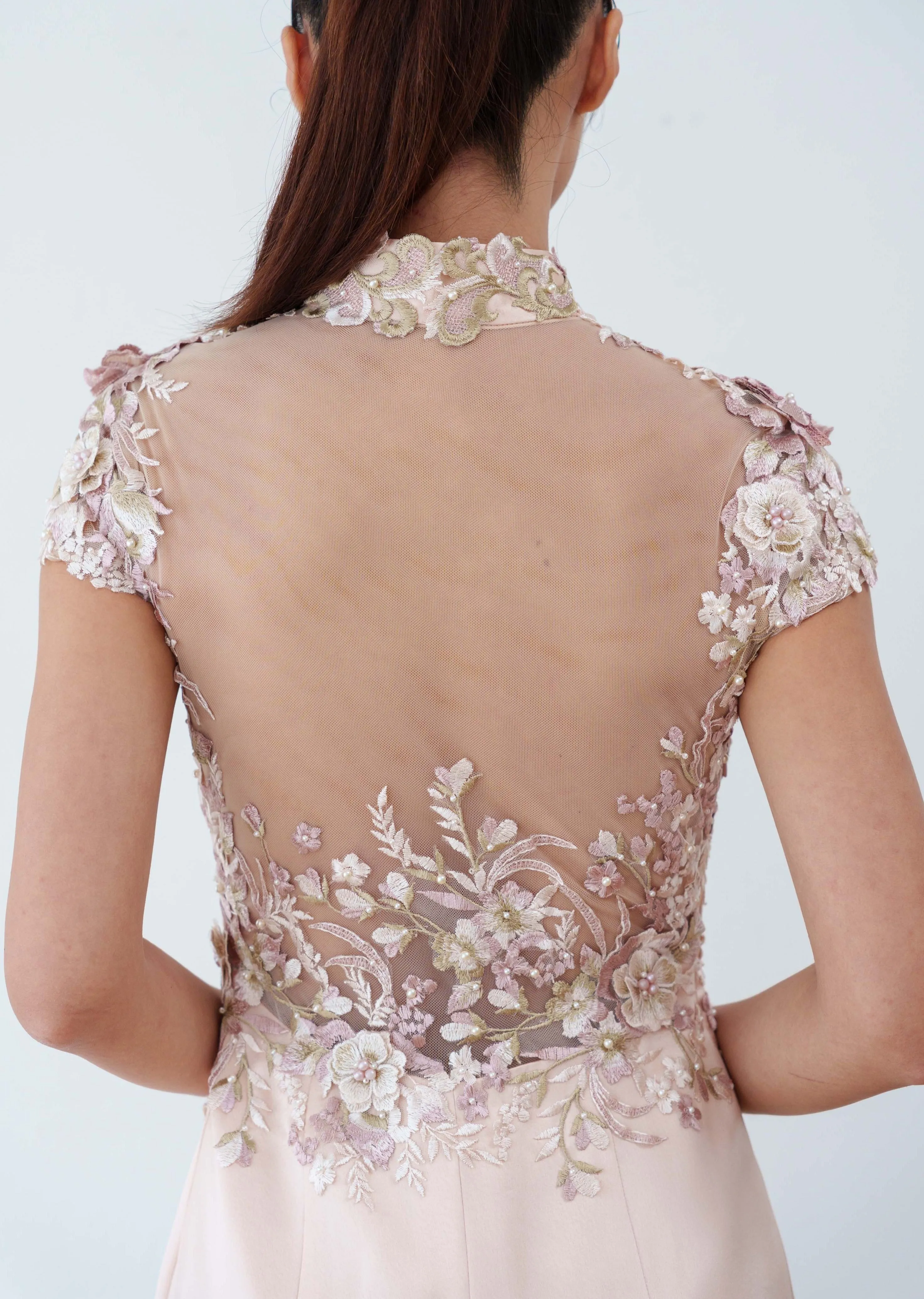 Star Glory Mermaid Qipao with Slit