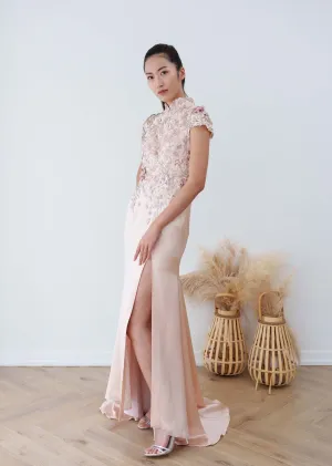 Star Glory Mermaid Qipao with Slit