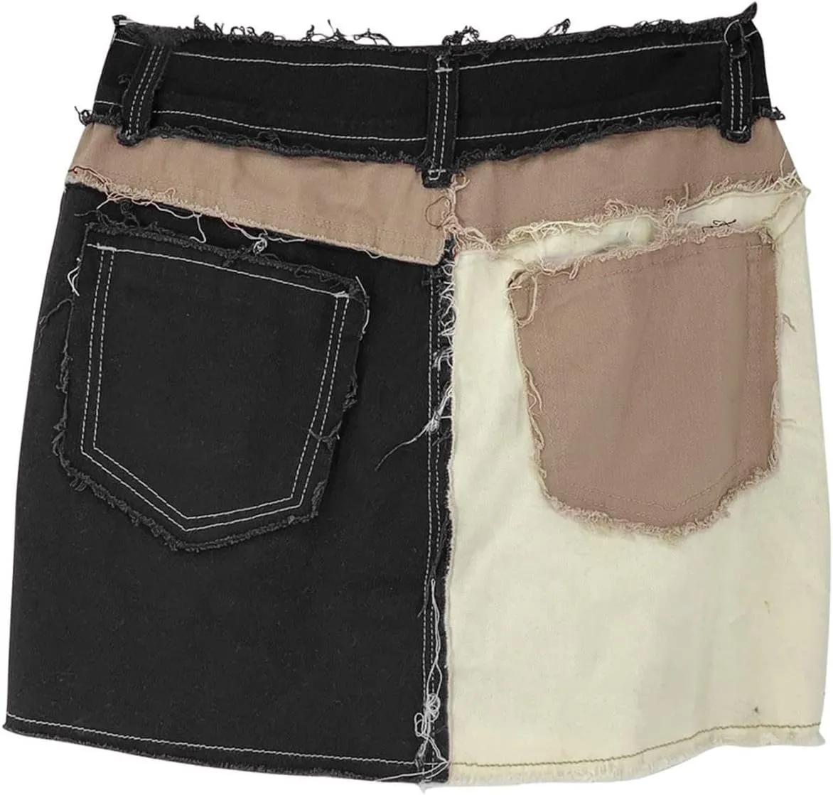 Stretch Denim Buttocks Splicing Denim Skirt Women Womens Plaid Skirt Plus Size