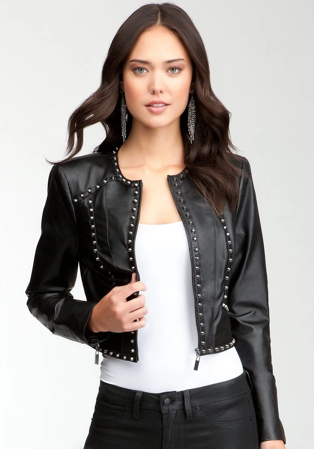 Studded Genuine Leather Jacket For Women by The Jacket Seller