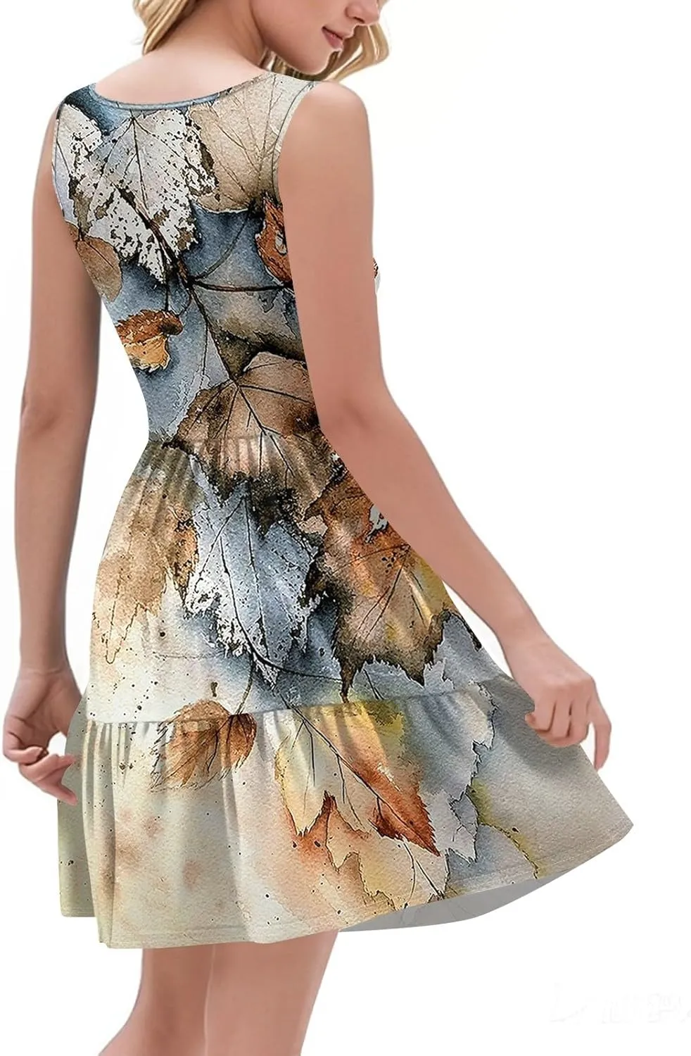 Summer Dresses for Women 2025 Casual Beach Vacation Dress Loose V Neck Sundress Sleeveless Tank Dress with Pockets