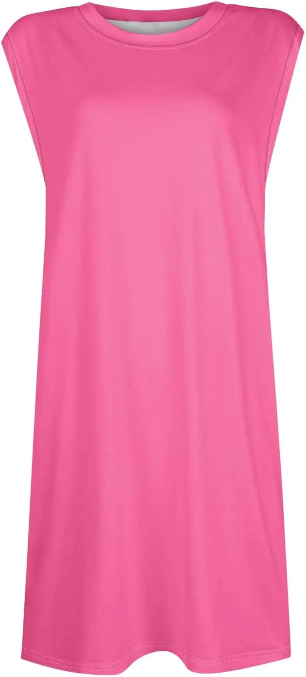 Summer Dresses for Women 2025 Sleeveless Baggy Casual Sundresses Trendy Casual Boho Beach Tank Dresses with Pockets