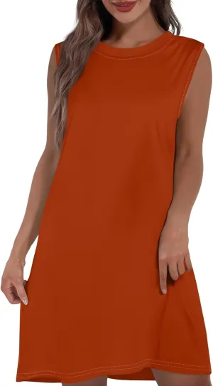 Summer Dresses for Women 2025 Sleeveless Baggy Casual Sundresses Trendy Casual Boho Beach Tank Dresses with Pockets