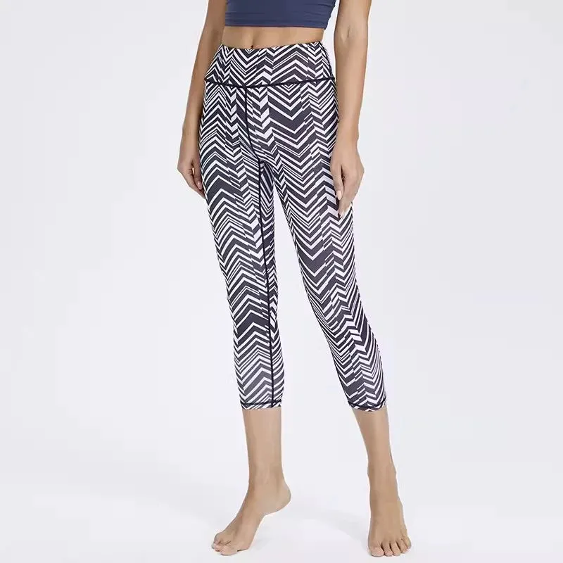 Summer Running Sports Colorful Elastic High Waist Fitness Pants