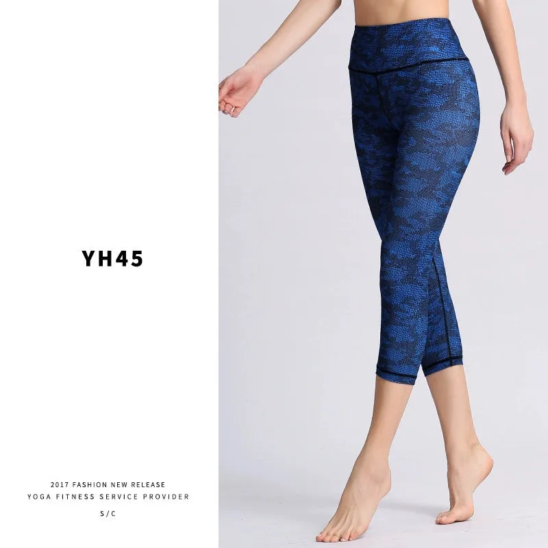 Summer Running Sports Colorful Elastic High Waist Fitness Pants