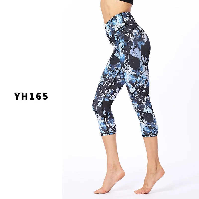 Summer Running Sports Colorful Elastic High Waist Fitness Pants