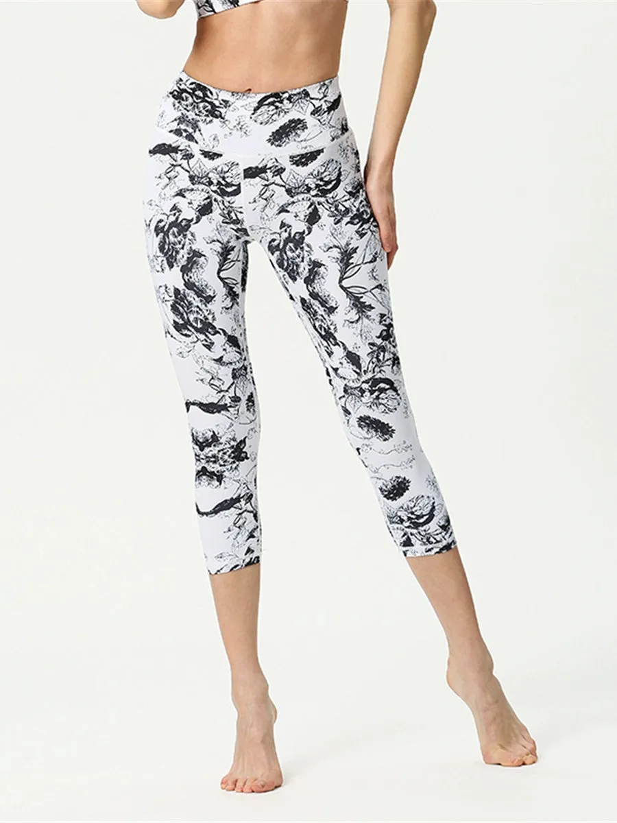 Summer Running Sports Colorful Elastic High Waist Fitness Pants