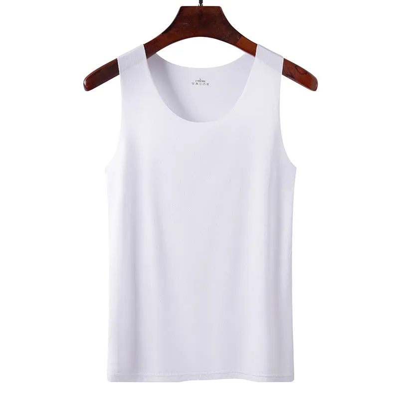 Summer Women Seamless Ice Silk Tank Top Thin Strap Sexy All-Matching Sleeveless Tops Tank Top