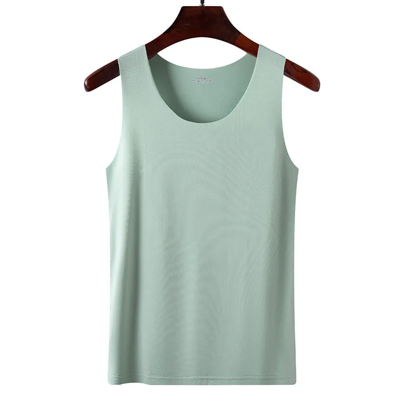 Summer Women Seamless Ice Silk Tank Top Thin Strap Sexy All-Matching Sleeveless Tops Tank Top