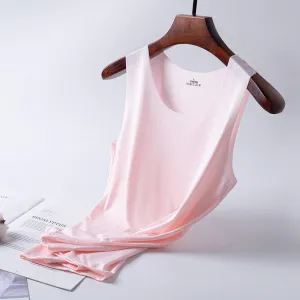 Summer Women Seamless Ice Silk Tank Top Thin Strap Sexy All-Matching Sleeveless Tops Tank Top