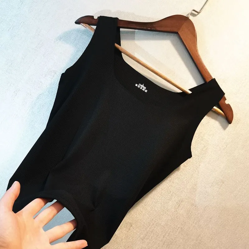 Summer Women Tank Top Seamless Solid Colored Slim Look Outdoor Plus Size Sexy Bra Tank Top