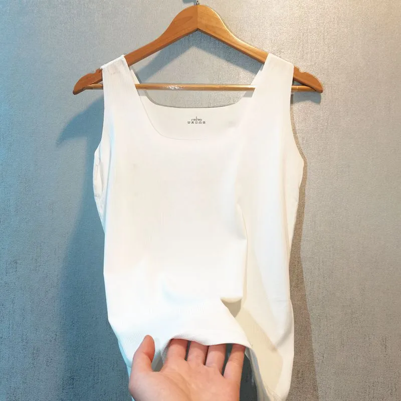 Summer Women Tank Top Seamless Solid Colored Slim Look Outdoor Plus Size Sexy Bra Tank Top