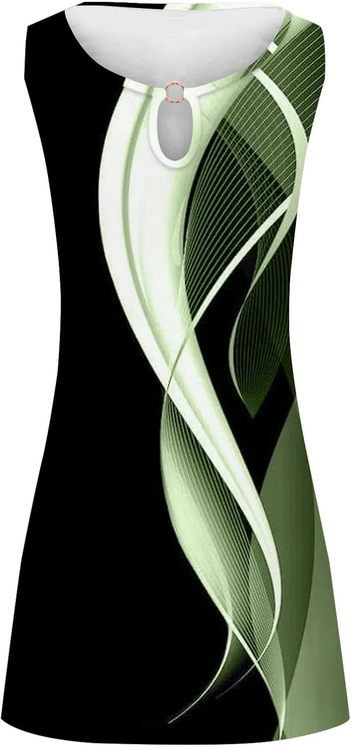 Sundresdes for Women 2025 Sun Dresses for Women 2025 Vacation Beach Casual Summer Sundresses Sleeveless Tank Short