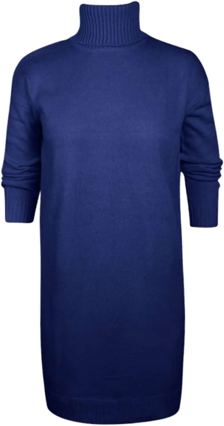 Sweater Dresses for Women Long Sleeve Turtleneck Mini Dress Fall Winter Knitted Dress Chunky Pullover Sweaters