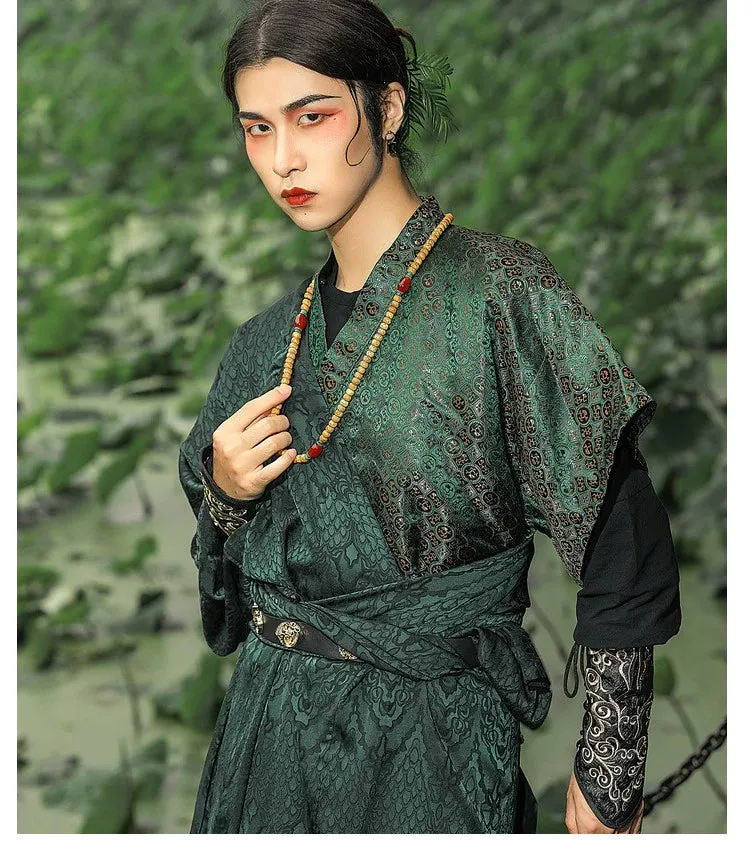 Tang Dynasty | Round collar robe, Hanfu, men and women, Tang half-arm