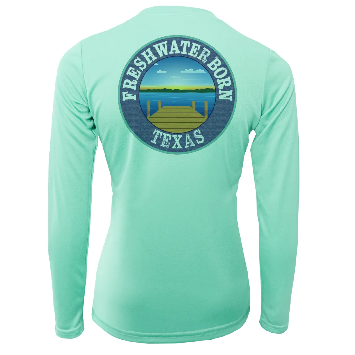 Texas Freshwater Born Linear Logo Women's Long Sleeve UPF 50  Dry-Fit Shirt
