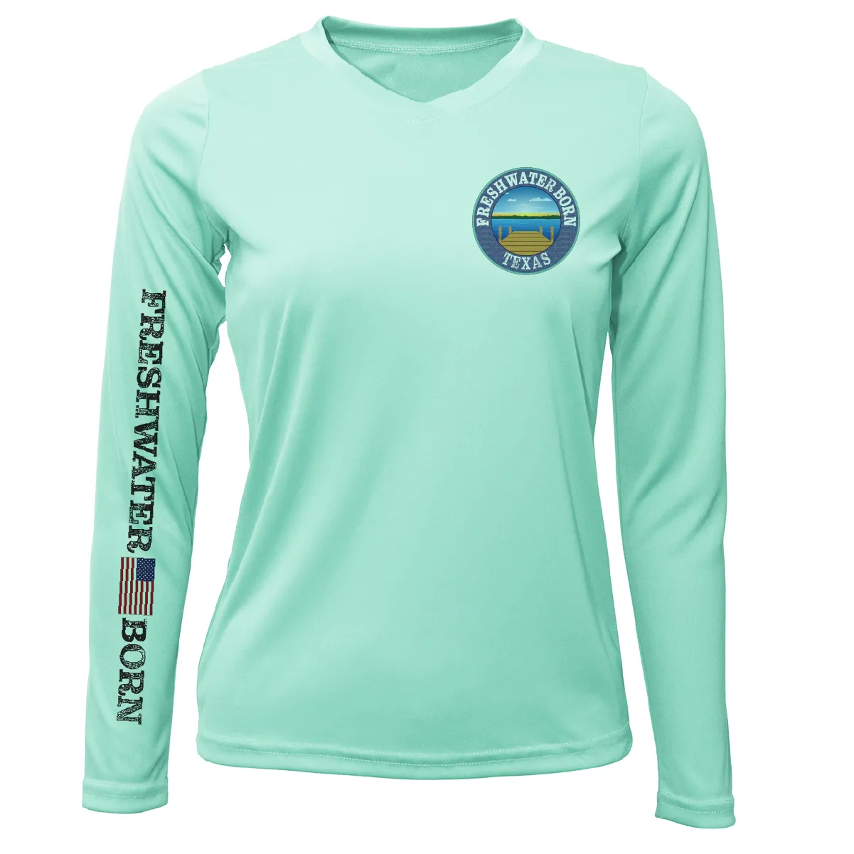 Texas Freshwater Born "Surrender The Booty" Women's Long Sleeve UPF 50  Dry-Fit Shirt