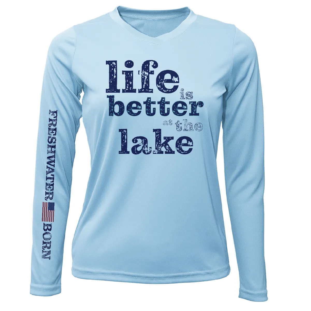 Texas "Life is Better at the Lake" Women's Long Sleeve UPF 50  Dry-Fit Shirt