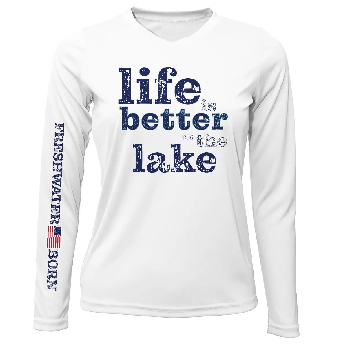 Texas "Life is Better at the Lake" Women's Long Sleeve UPF 50  Dry-Fit Shirt