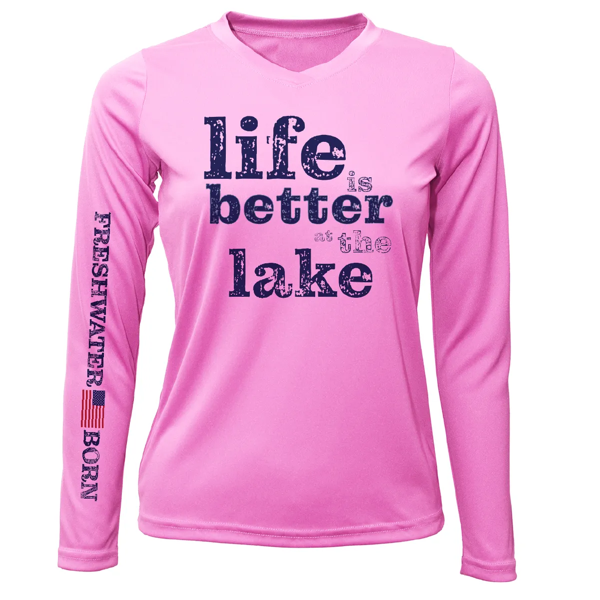 Texas "Life is Better at the Lake" Women's Long Sleeve UPF 50  Dry-Fit Shirt