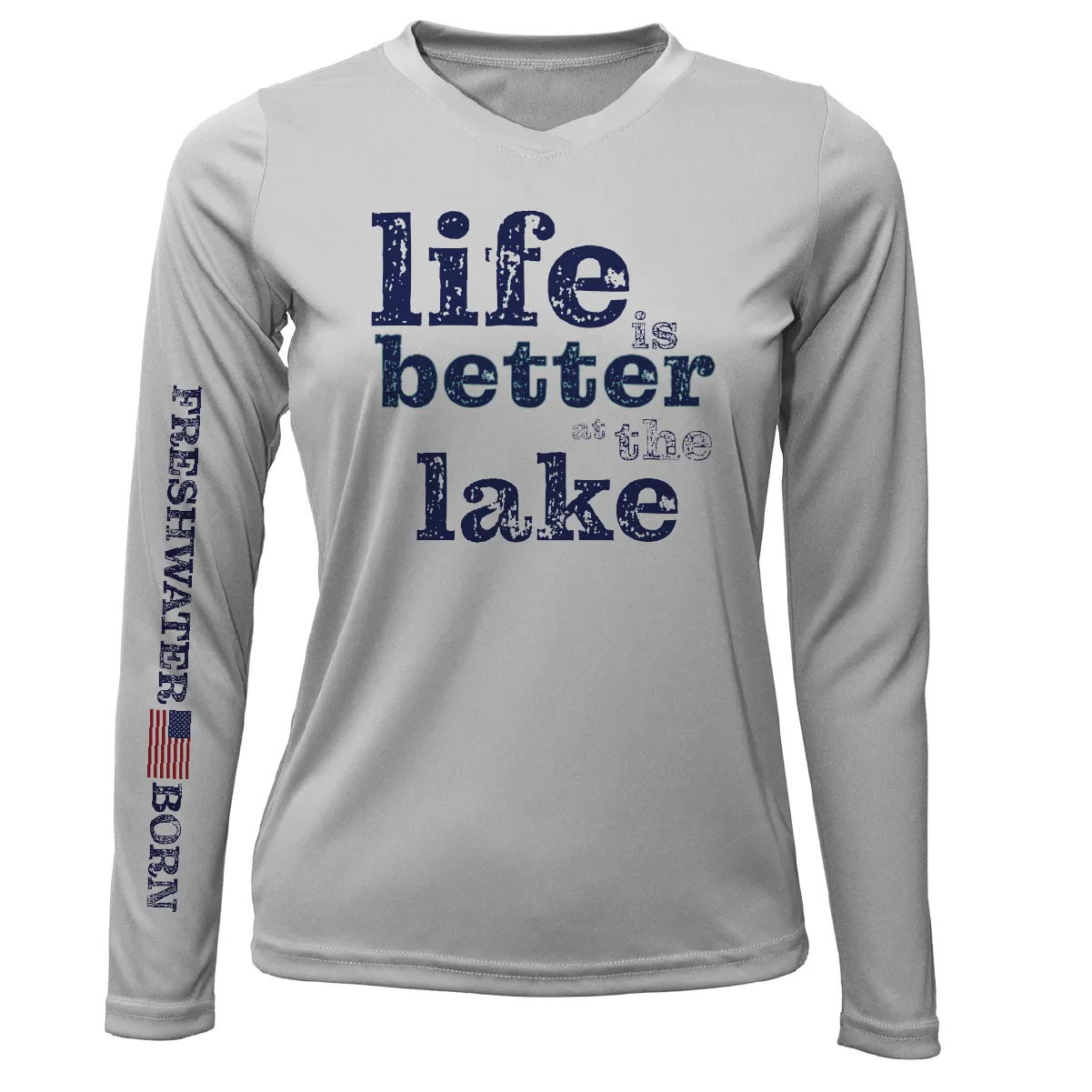 Texas "Life is Better at the Lake" Women's Long Sleeve UPF 50  Dry-Fit Shirt