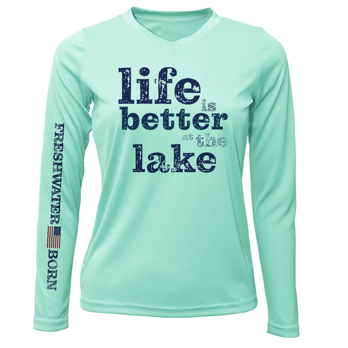 Texas "Life is Better at the Lake" Women's Long Sleeve UPF 50  Dry-Fit Shirt