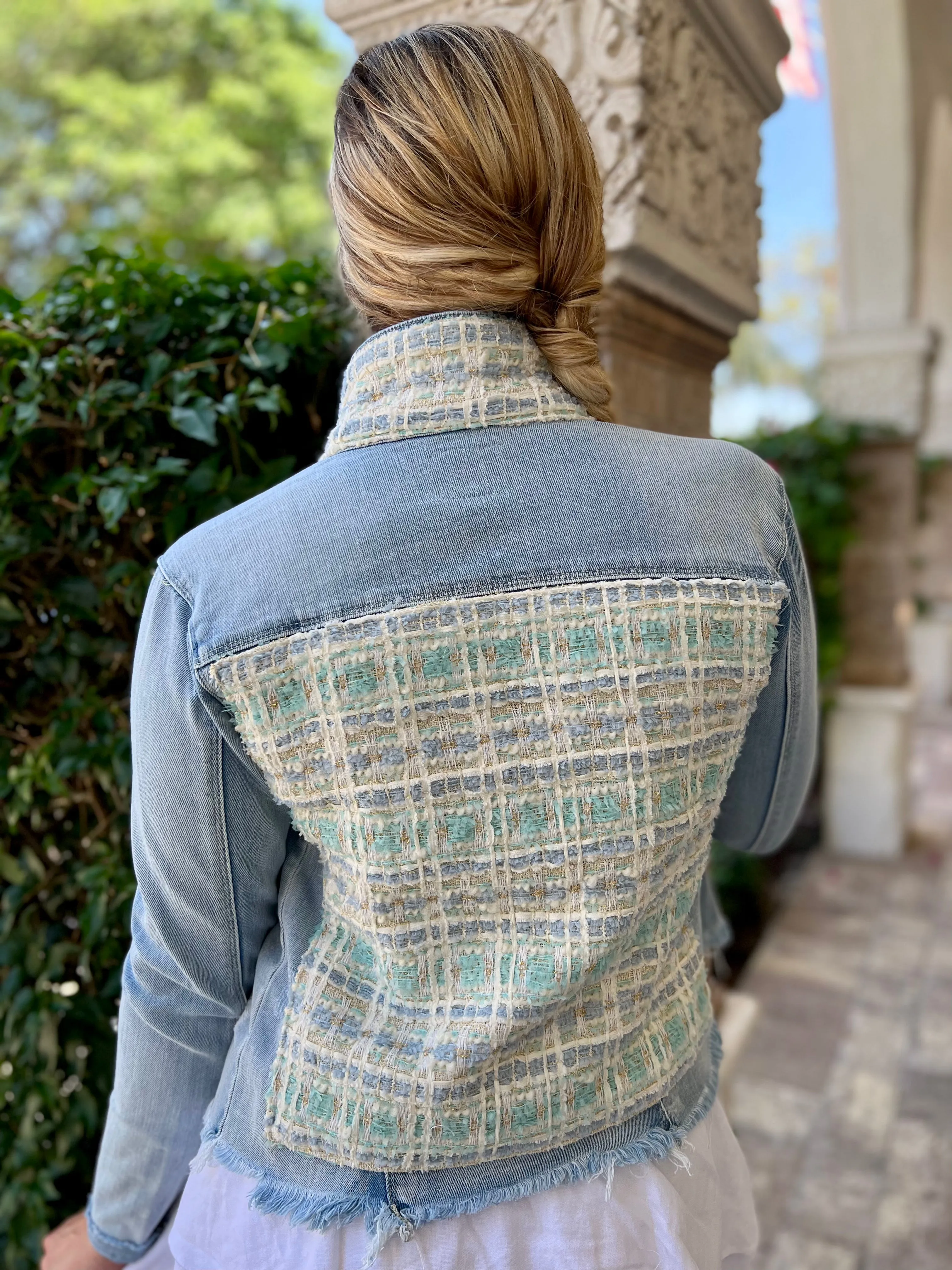 The Light Denim Jacket / Tweed Ice Cream Blue