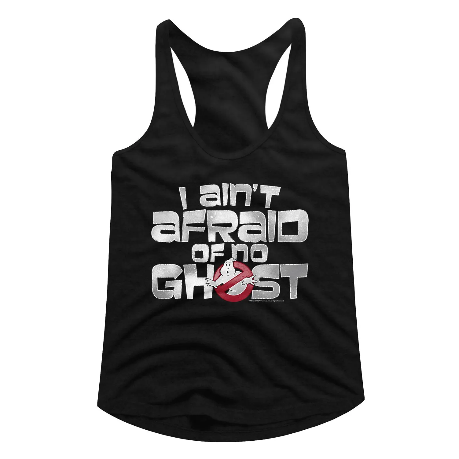 The Real Ghostbusters Ain'T Afraid Women's Racerback