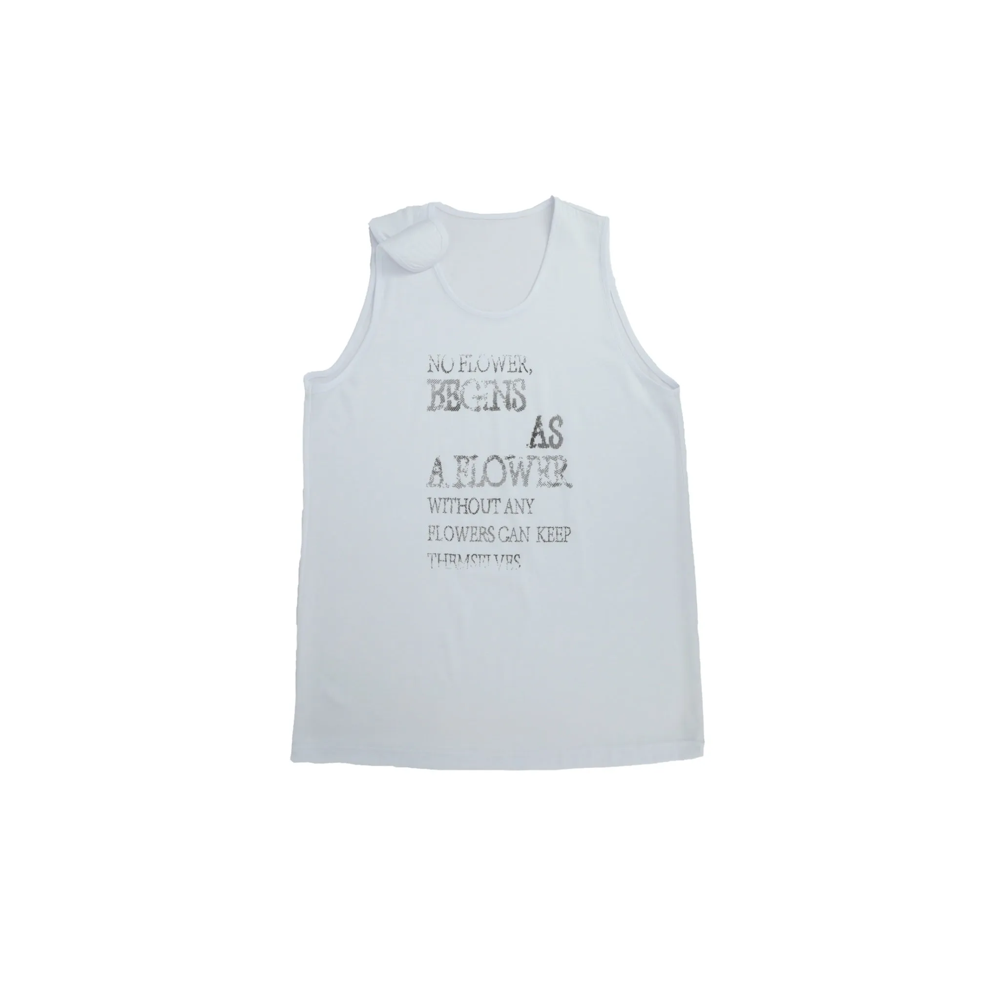 Themed Printed Tank Top in White