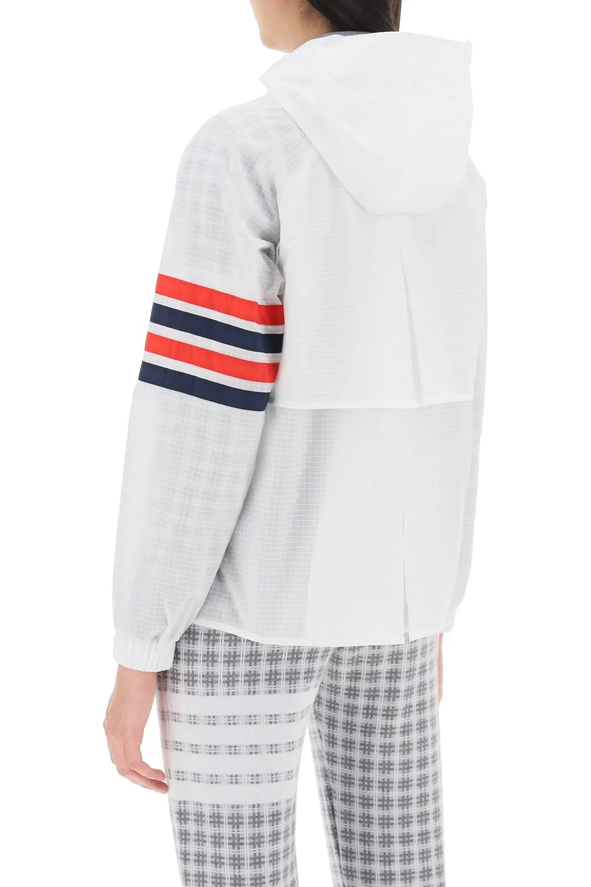 Thom Browne 4-Bar Jacket In Ripstop White