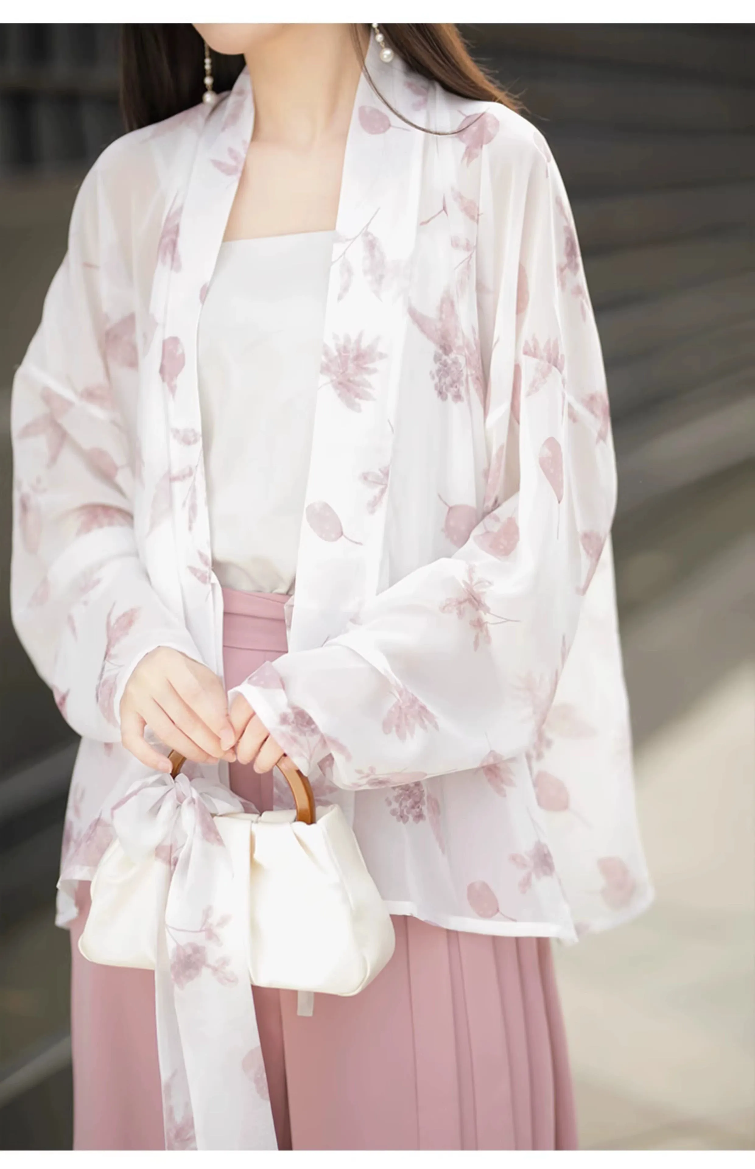 Three color Song style Modern Hanfu Short Shirt and Song Pants Hanfu Women's Summer