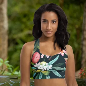 Tropical & Floral Print Sports Bra, lioness-love