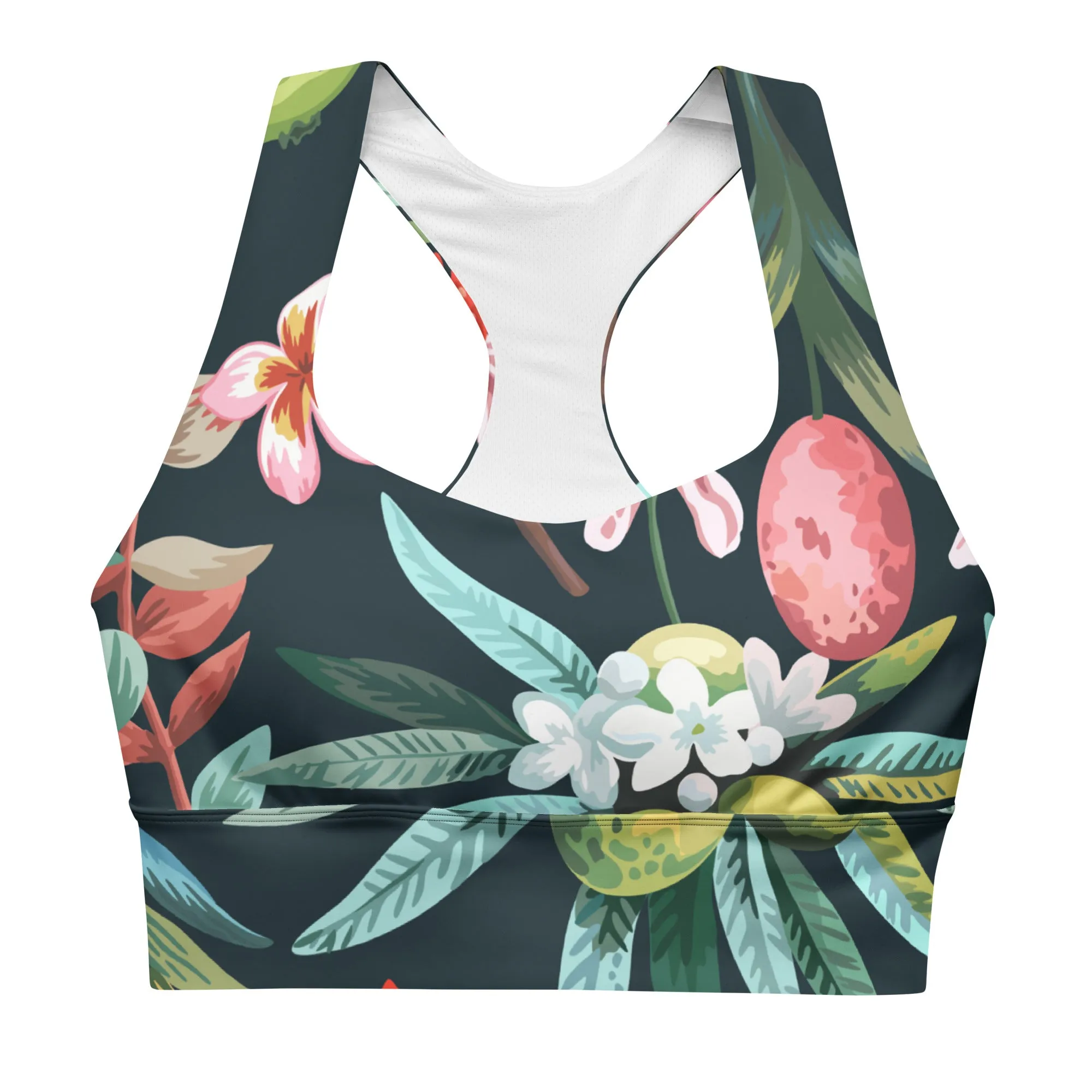 Tropical & Floral Print Sports Bra, lioness-love