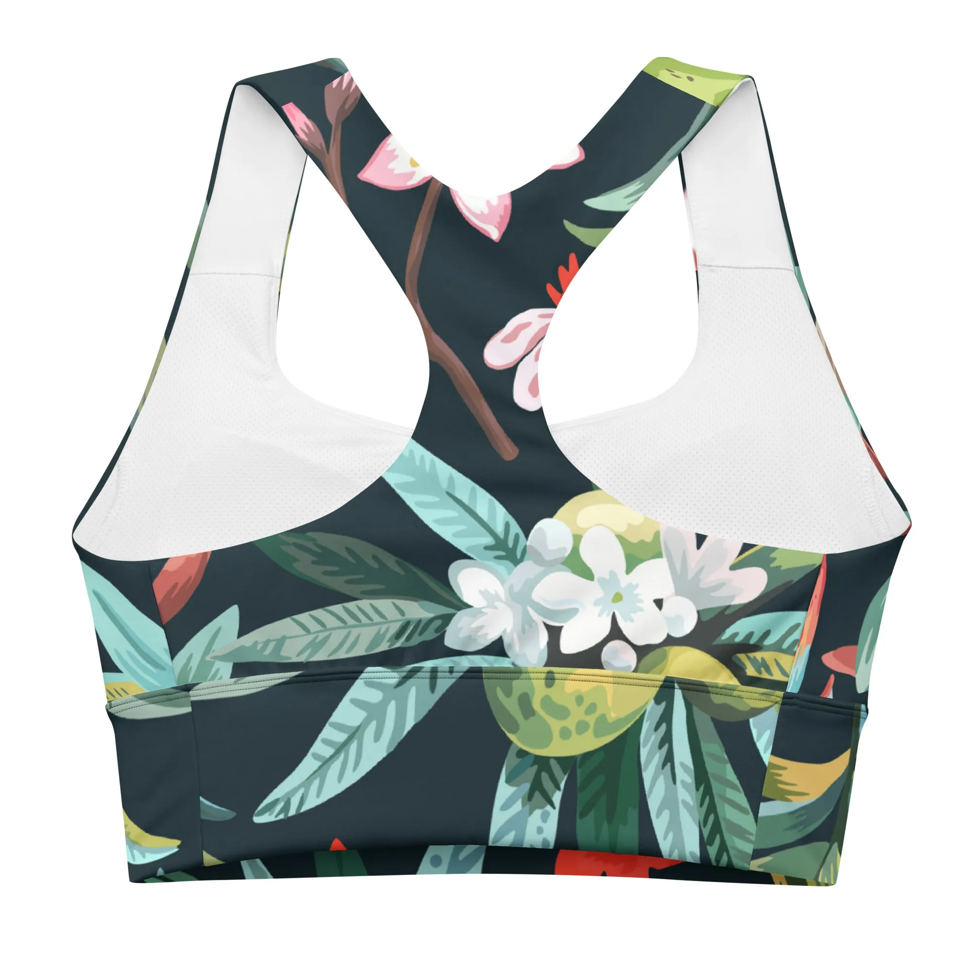 Tropical & Floral Print Sports Bra, lioness-love