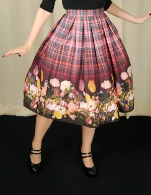 Tulipa Floral Plaid Skirt