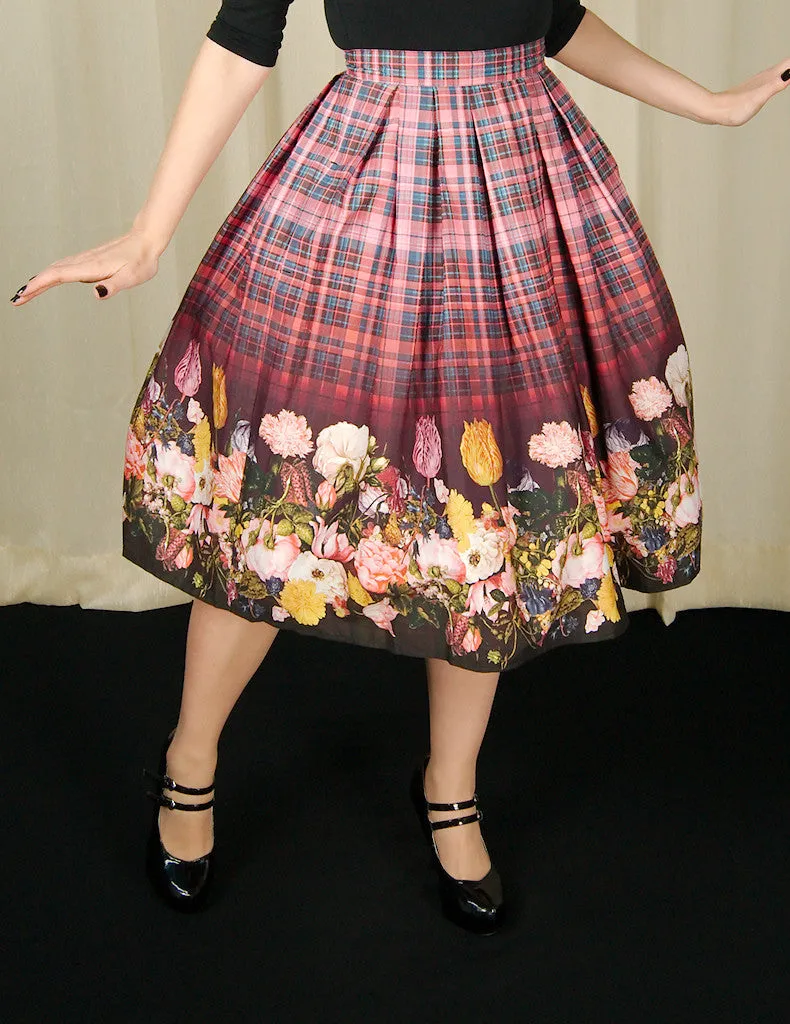 Tulipa Floral Plaid Skirt